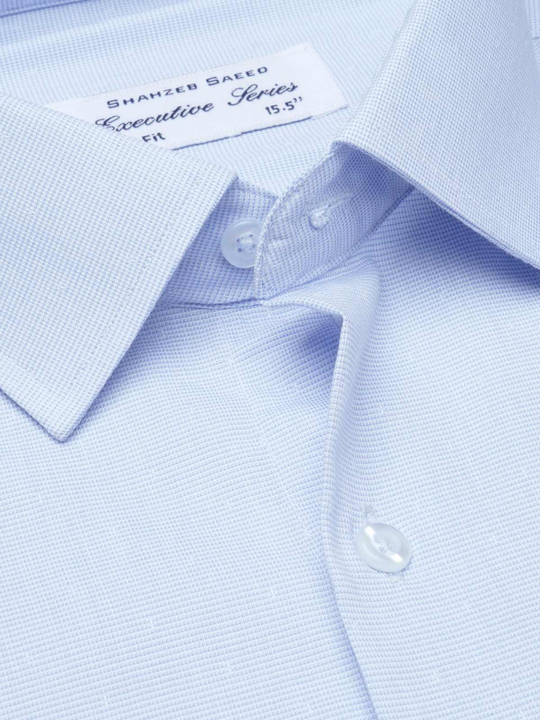 Sky Blue Self, Executive Series, French Collar Men’s Formal Shirt  (FS-965)