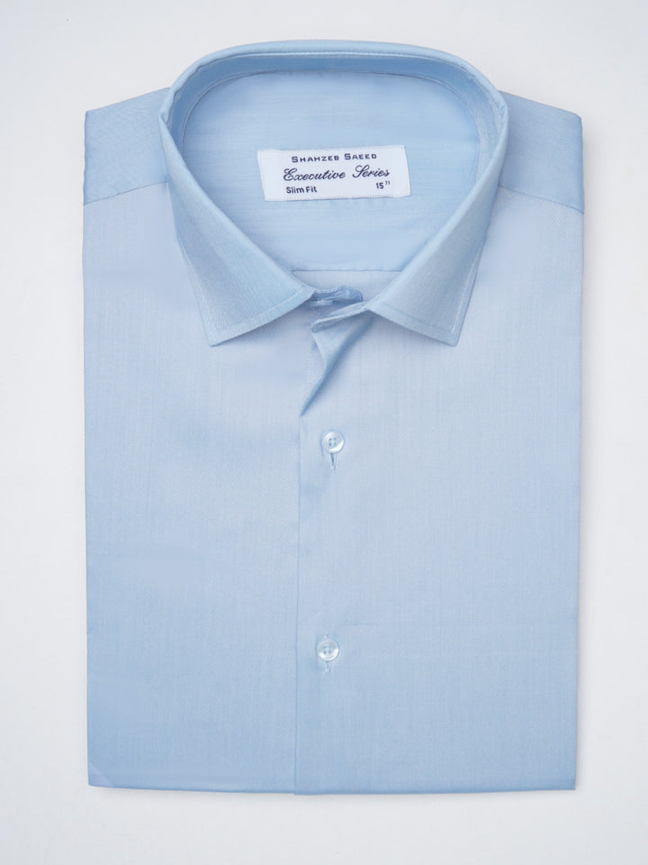 Sky Blue Self, Executive Series, French Collar Men’s Formal Shirt  (FS-966)