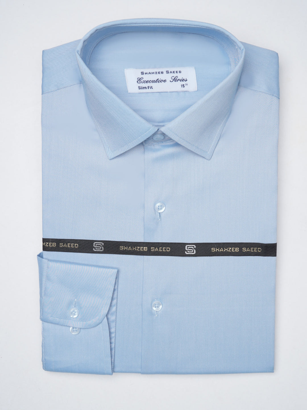 Sky Blue Self, Executive Series, French Collar Men’s Formal Shirt  (FS-966)