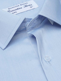Sky Blue Self, Executive Series, French Collar Men’s Formal Shirt  (FS-966)