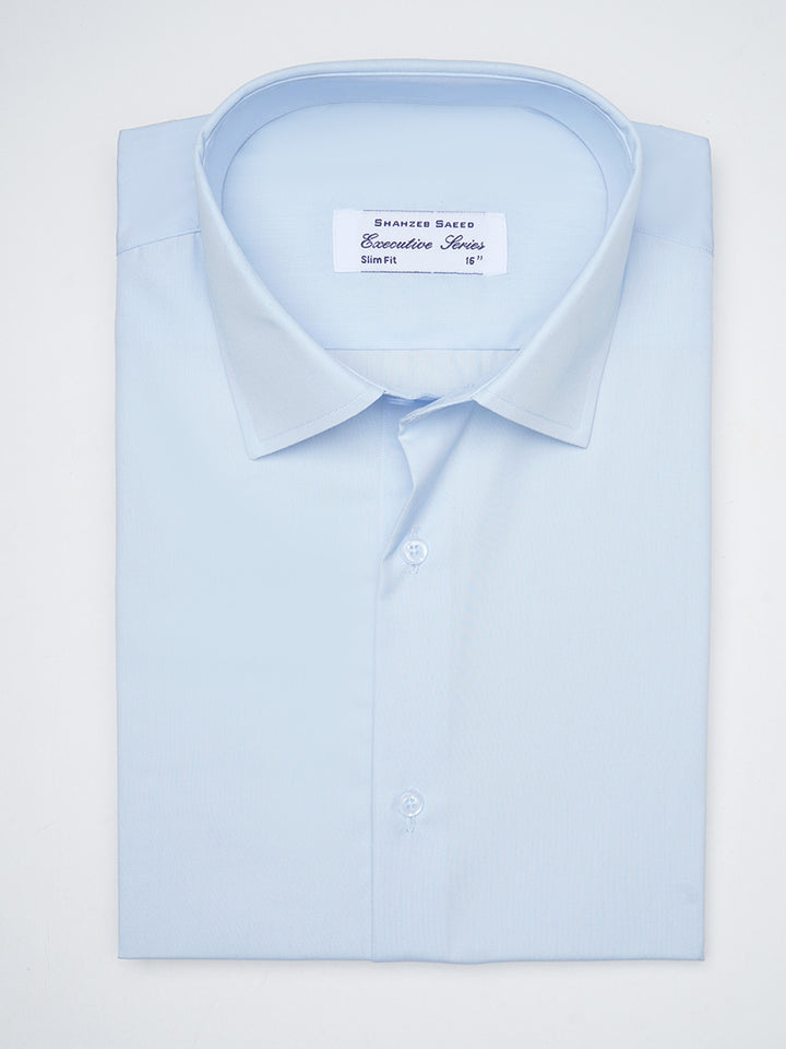 Light Blue Plain, Executive Series, French Collar Men’s Formal Shirt  (FS-978)