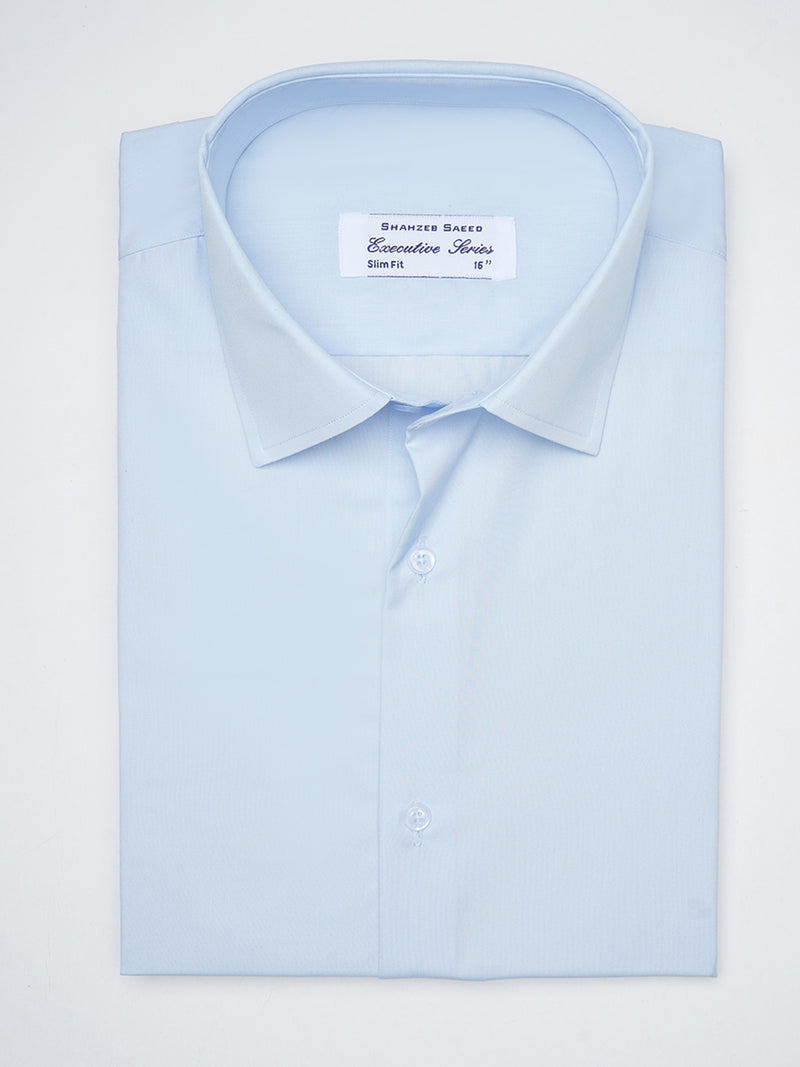 Light Blue Plain, Executive Series, French Collar Men’s Formal Shirt  (FS-978)
