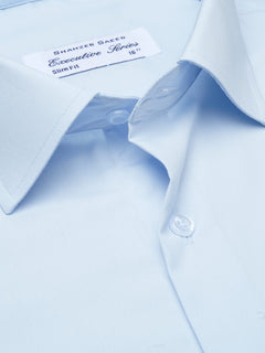 Light Blue Plain, Executive Series, French Collar Men’s Formal Shirt  (FS-978)