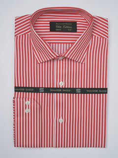 Red & White Striped, Elite Edition, French Collar Men’s Formal Shirt (FS-984)