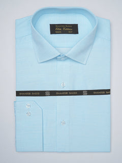 Sky Blue Self, Elite Edition, French Collar Men’s Formal Shirt (FS-987)