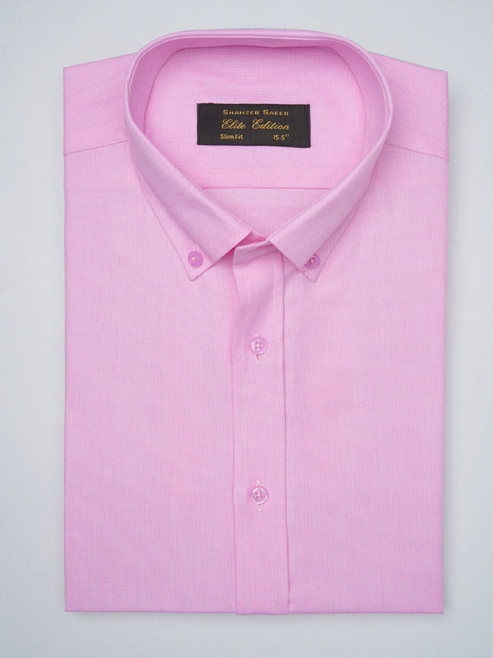 Pink Plian, Elite Edition, Button Down Men’s Formal Shirt (FS-989)