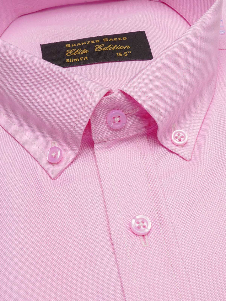 Pink Plian, Elite Edition, Button Down Men’s Formal Shirt (FS-989)