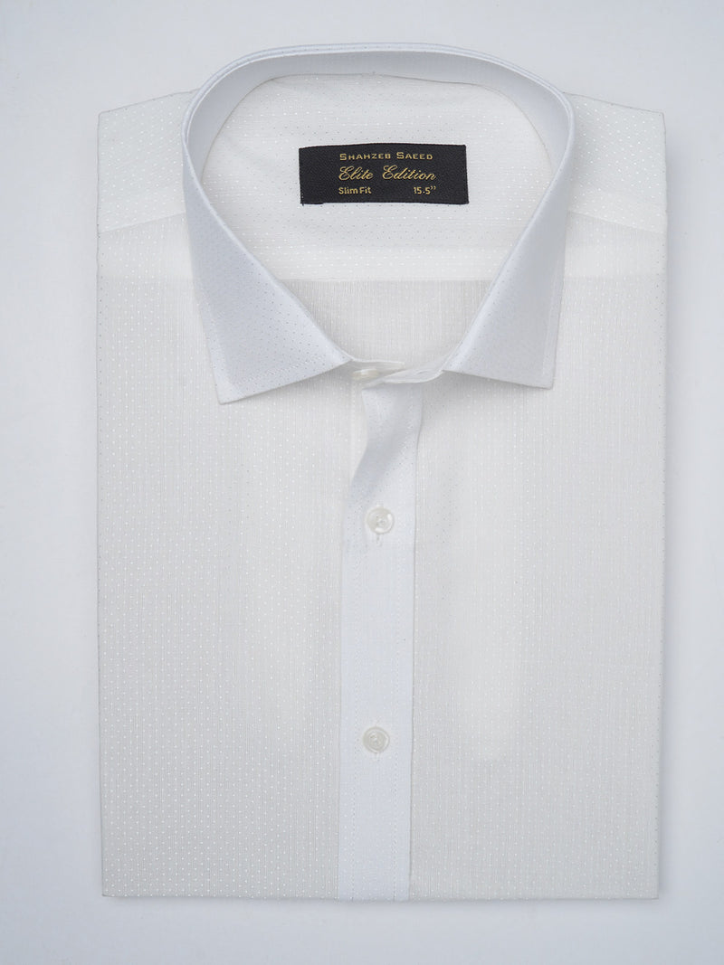 White Self, Elite Edition, French Collar Men’s Formal Shirt (FS-990)