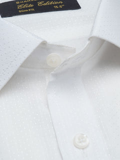 White Self, Elite Edition, French Collar Men’s Formal Shirt (FS-990)