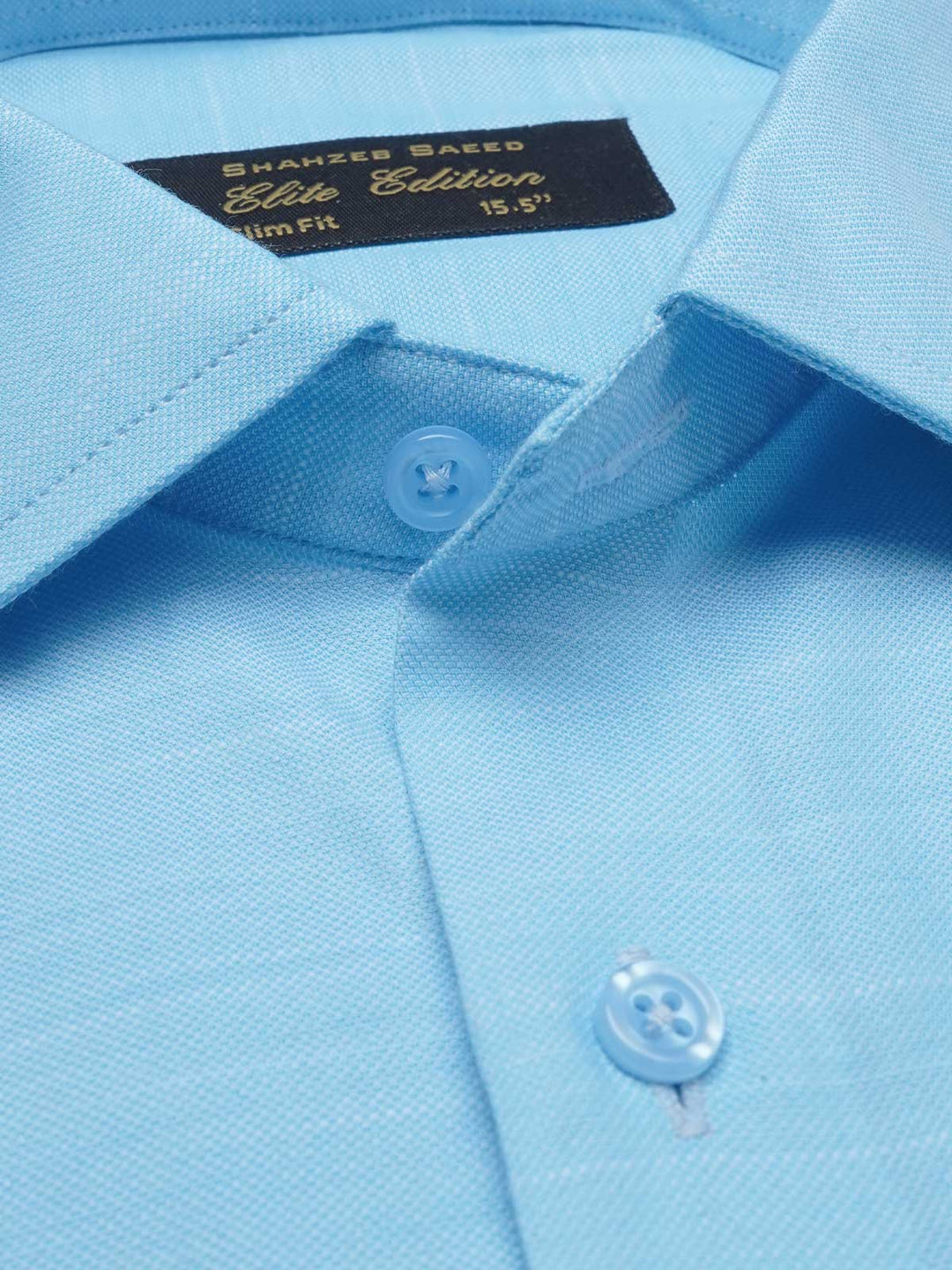 Sky Blue Self, Elite Edition, French Collar Men’s Formal Shirt (FS-991)