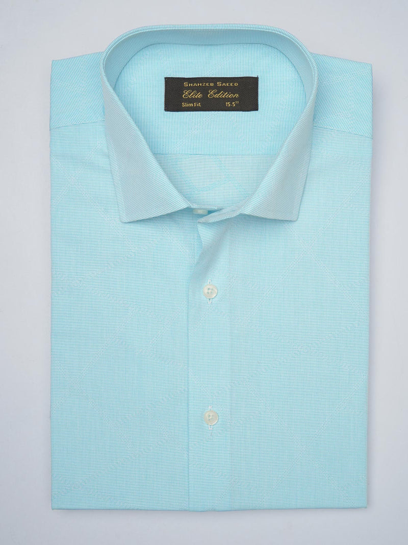 Sky Blue Self, Elite Edition, French Collar Men’s Formal Shirt (FS-992)