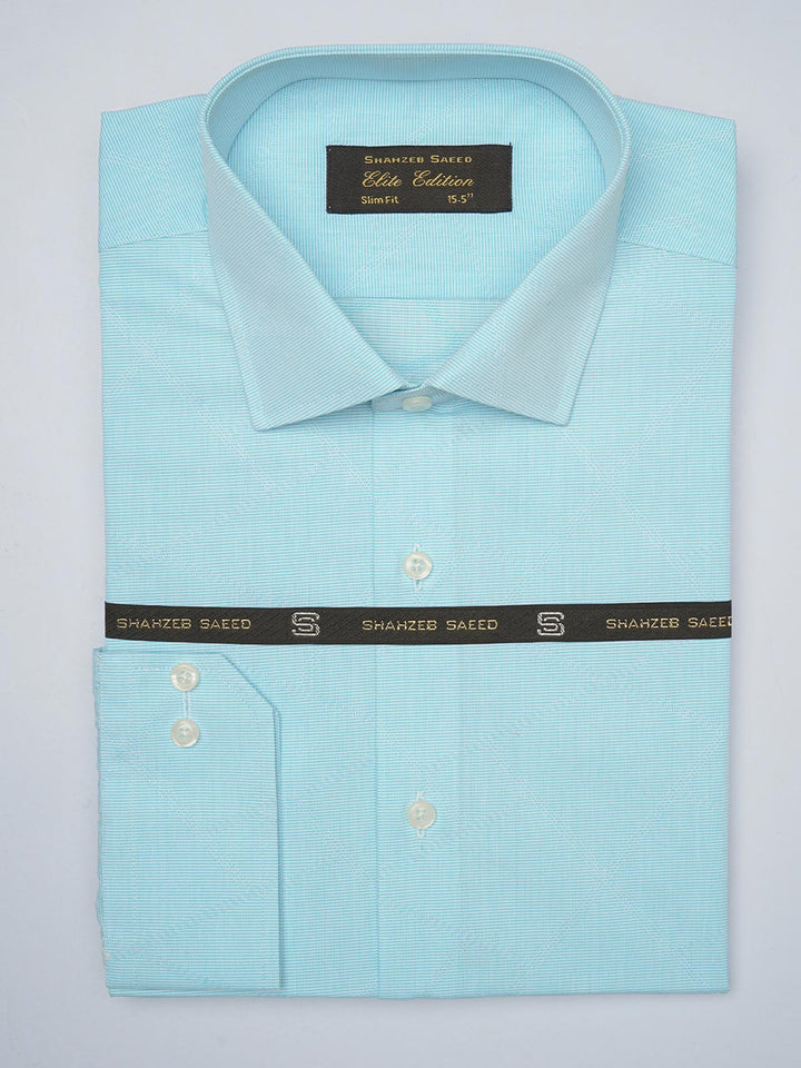 Sky Blue Self, Elite Edition, French Collar Men’s Formal Shirt (FS-992)