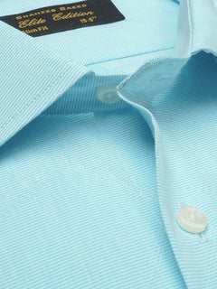 Sky Blue Self, Elite Edition, French Collar Men’s Formal Shirt (FS-992)