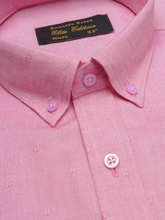 Pink Self, Elite Edition, Button Down Men’s Formal Shirt (FS-994)