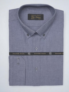 Greyish Blue Self, Elite Edition, Men’s Button Down Formal Shirt (FS-998)