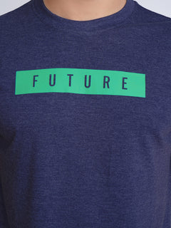 Future Half Sleeves Men’s Dark Blue Graphics T-Shirt (GT-83)