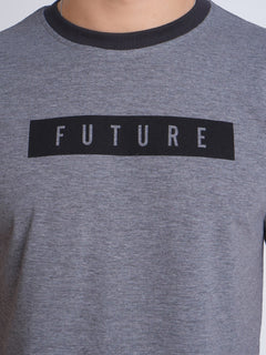 Future Half Sleeves Men’s Grey Graphics T-Shirt (GT-85)