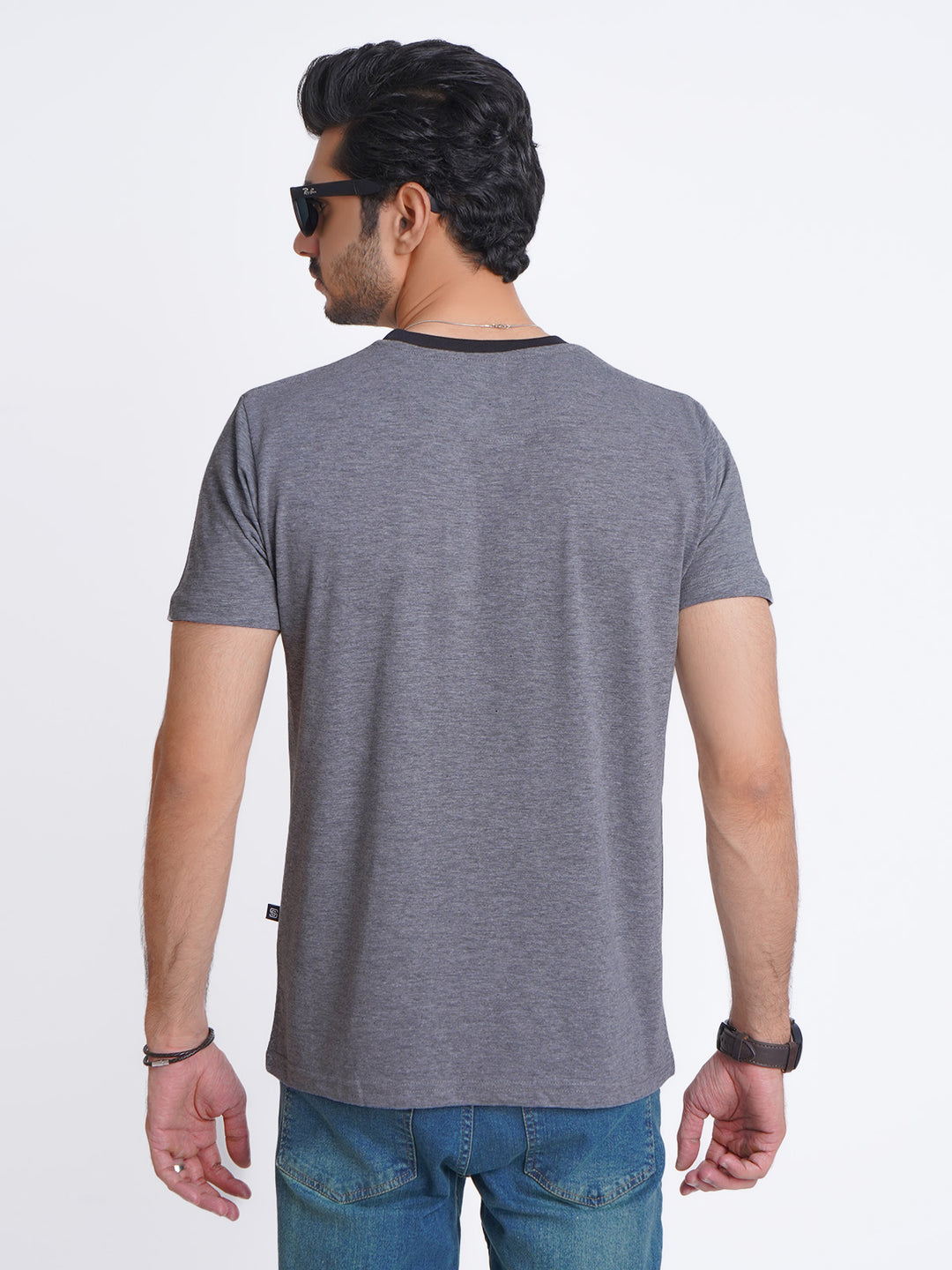 Future Half Sleeves Men’s Grey Graphics T-Shirt (GT-85)