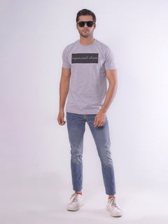 Organised Chaos Half Sleeves Men’s Grey Graphics T-Shirt (GT-70)