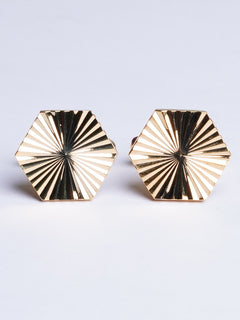 Gold Lining Pattern Cufflink (CUFFLINK-473)