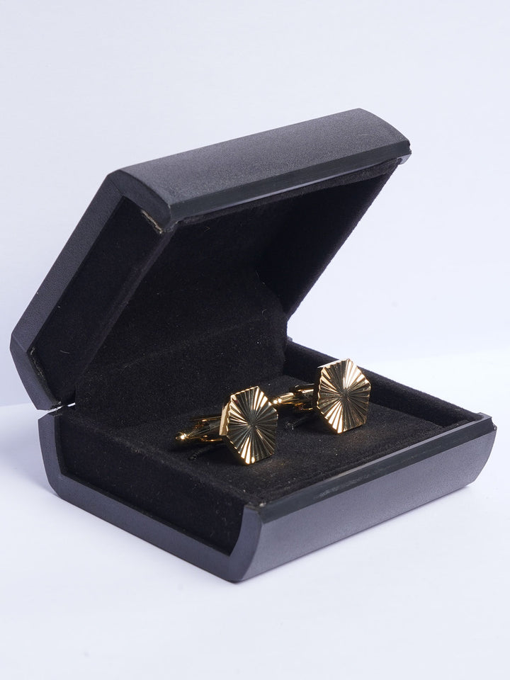 Gold Lining Pattern Cufflink (CUFFLINK-473)