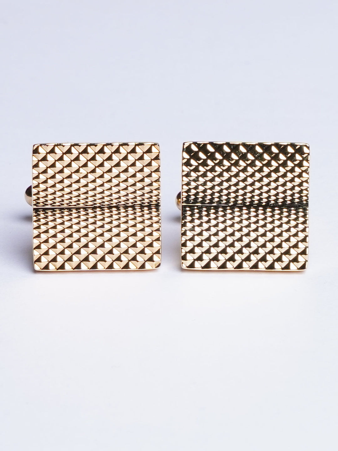 Gold Net Textured Cufflink (CUFFLINK-476)