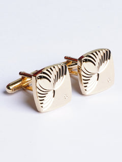 Gold Side Pattern Cufflink (CUFFLINK-478)