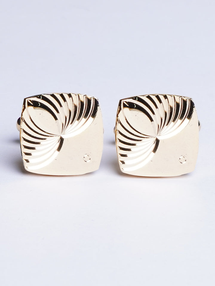 Gold Side Pattern Cufflink (CUFFLINK-478)