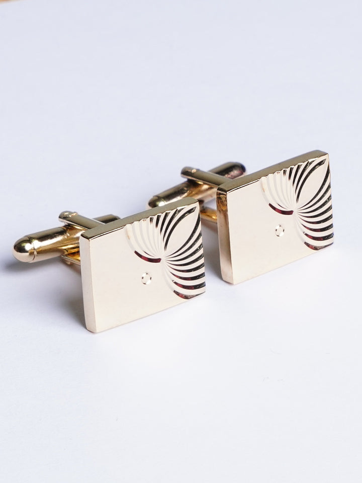 Gold Textured Cufflink (CUFFLINK-471)