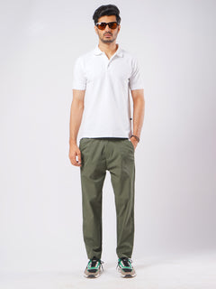 Olive Green Relaxed-fit Korean Pant (LT-27)