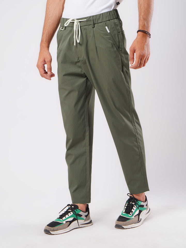 Olive Green Relaxed-fit Korean Pant (LT-27)