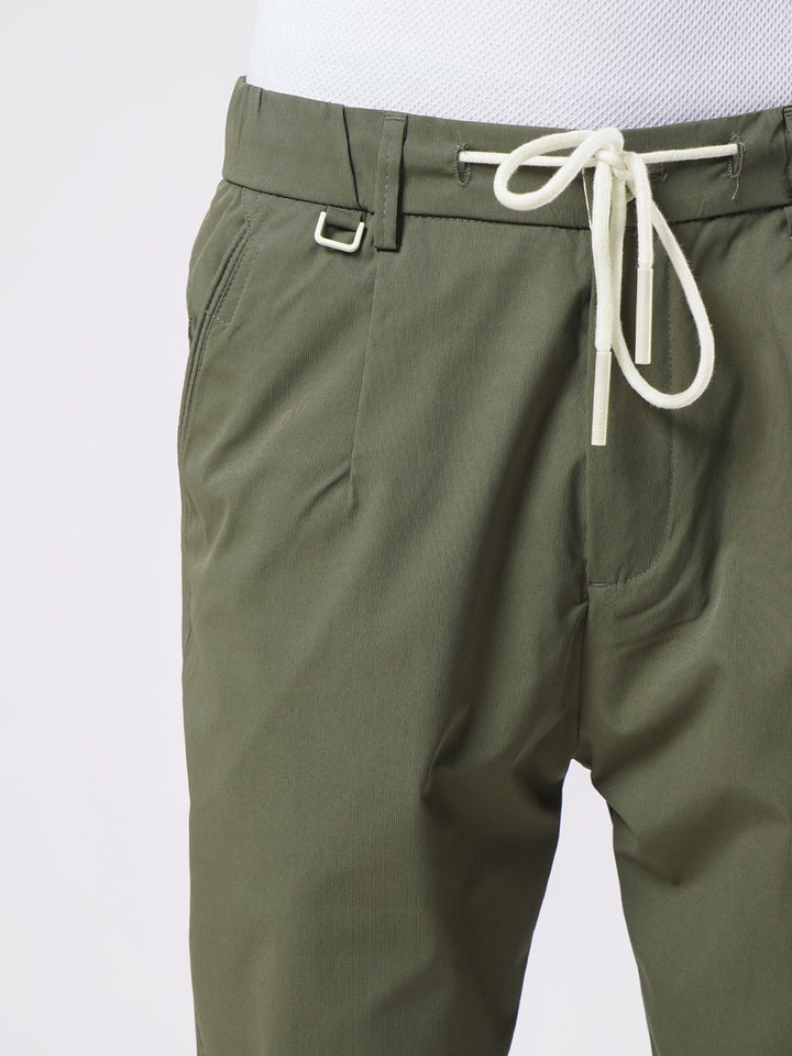 Olive Green Relaxed-fit Korean Pant (LT-27)