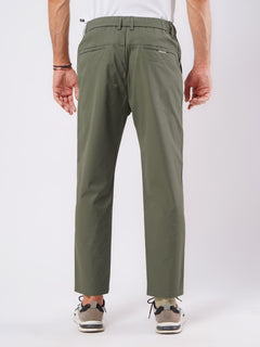 Olive Green Relaxed-fit Korean Pant (LT-27)