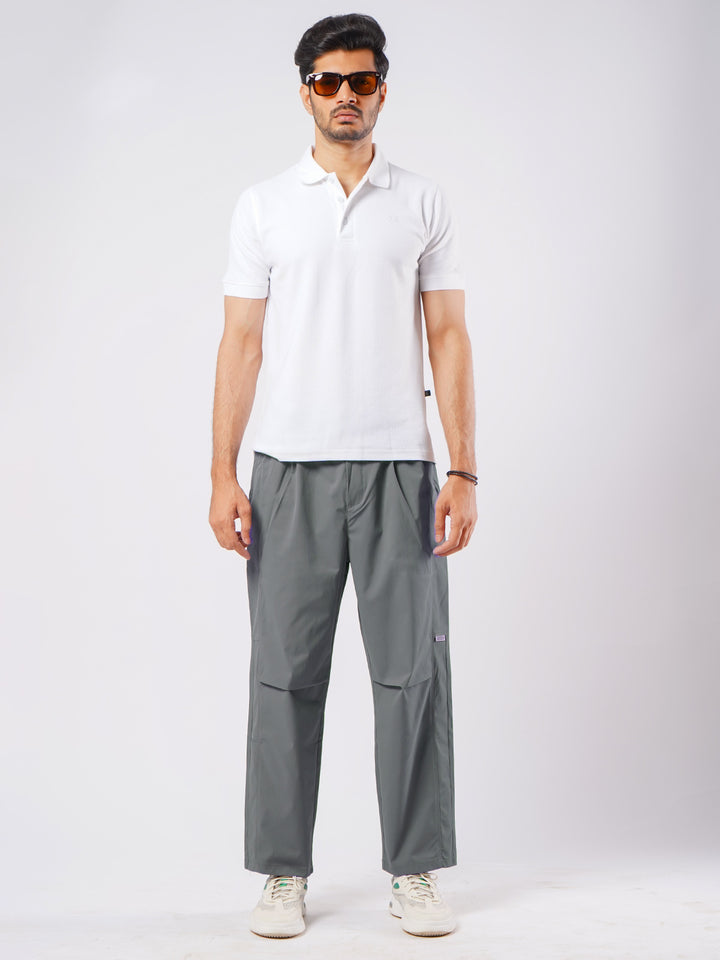 Grey Relaxed-fit Korean Cargo Pant (LT-33)