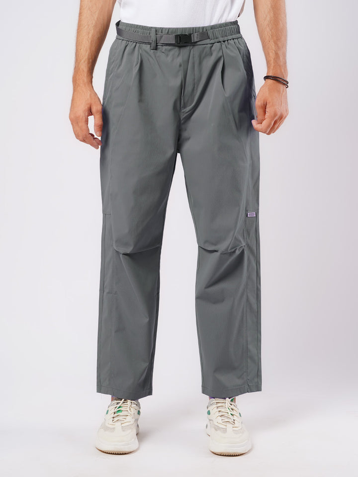 Grey Relaxed-fit Korean Cargo Pant (LT-33)