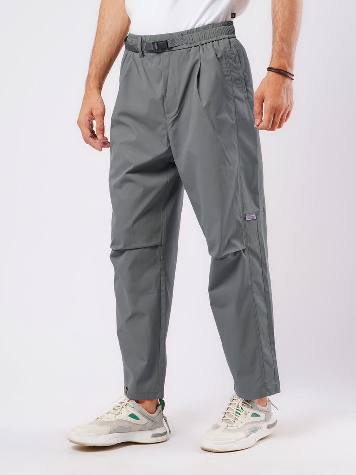 Grey Relaxed-fit Korean Cargo Pant (LT-33)