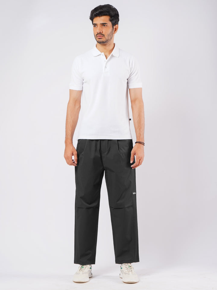 Black Relaxed-fit Korean Cargo Pant (LT-35)