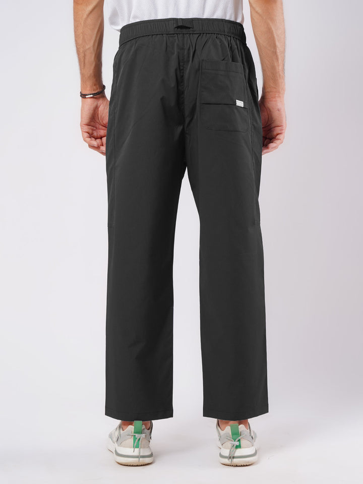 Black Relaxed-fit Korean Cargo Pant (LT-35)