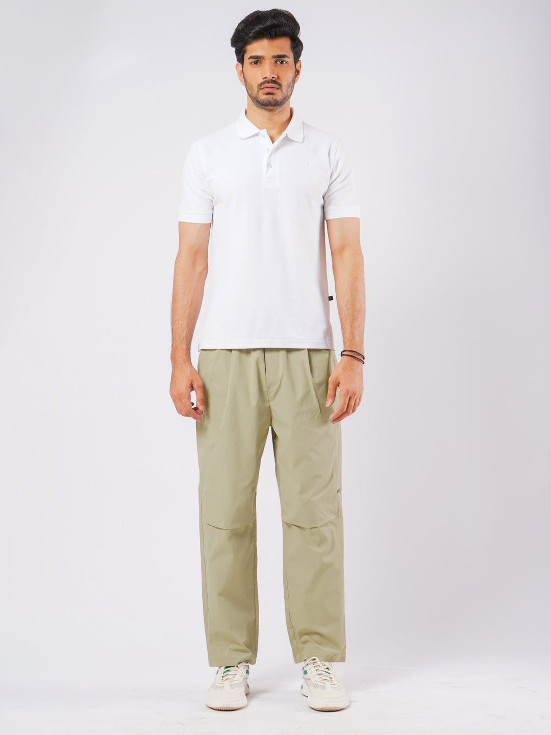 Light Khaki Relaxed-fit Korean Cargo Pant (LT-36)