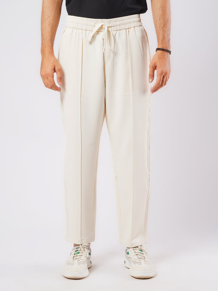 Off White Relaxed-fit Korean Pant (LT-38)