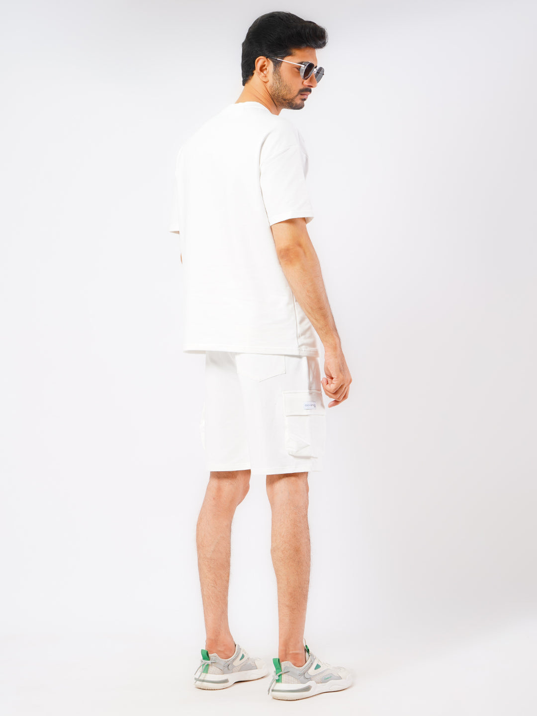 Off White Summer Mens's Relaxed Fit Co-ord Set (MCSW-01)