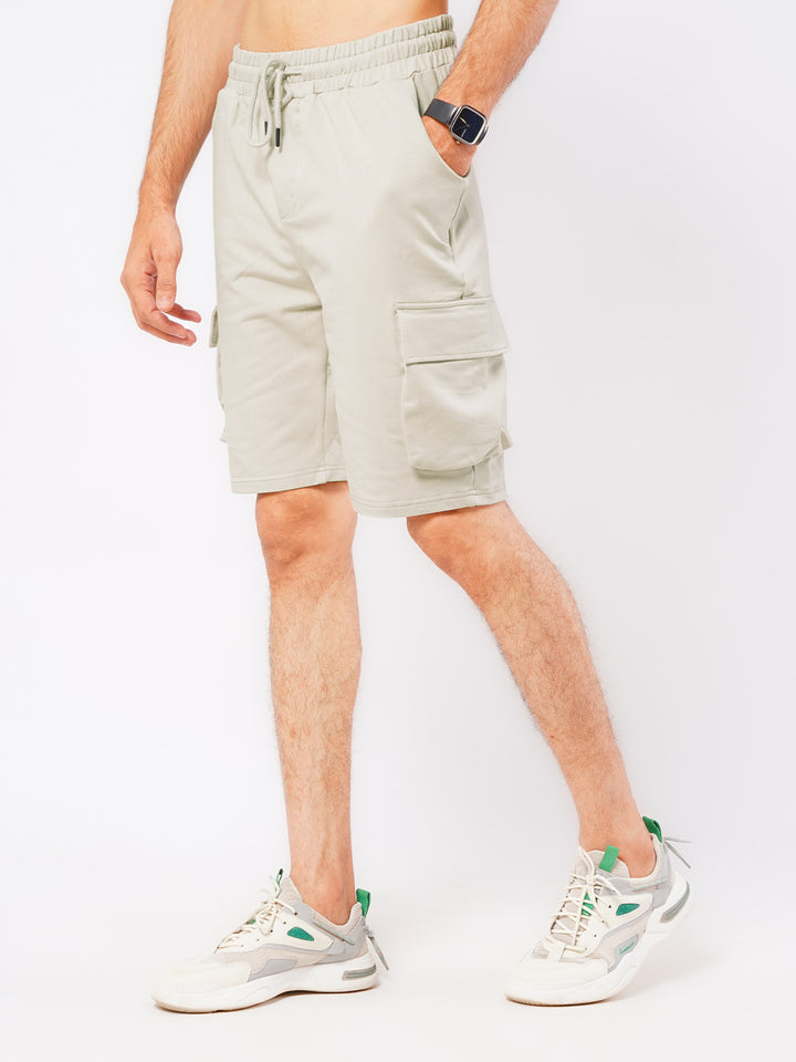 Beige Summer Mens's Relaxed Fit Co-ord Set (MCSW-02)