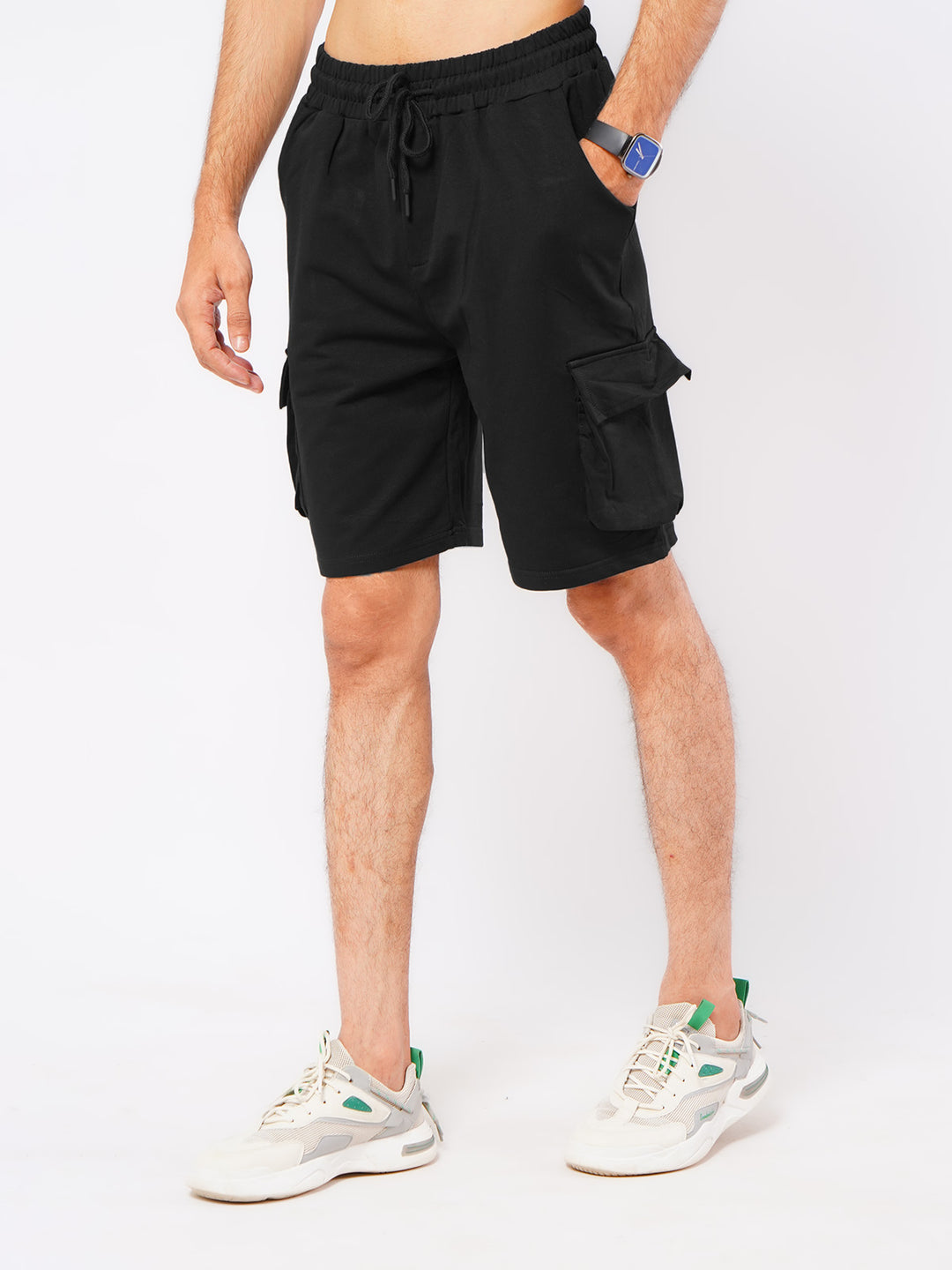 Black Summer Mens's Relaxed Fit Co-ord Set (MCSW-03)