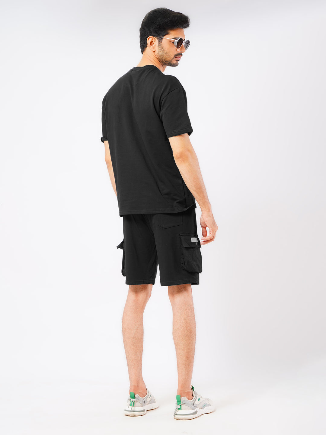 Black Summer Mens's Relaxed Fit Co-ord Set (MCSW-03)