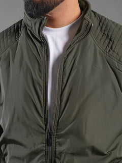 Green Imported Full Sleeves Puffer Jacket (PJ-004)