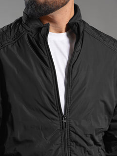 Black Imported Full Sleeves Puffer Jacket (PJ-001)