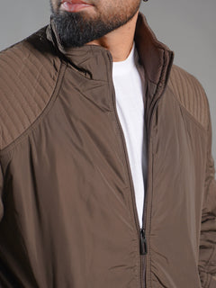 Dark Brown Imported Full Sleeves Puffer Jacket (PJ-003)