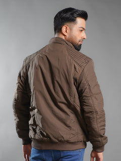 Dark Brown Imported Full Sleeves Puffer Jacket (PJ-003)