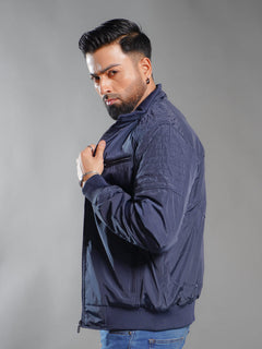 Navy Blue Imported Full Sleeves Puffer Jacket (PJ-005)