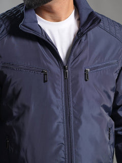 Navy Blue Imported Full Sleeves Puffer Jacket (PJ-005)